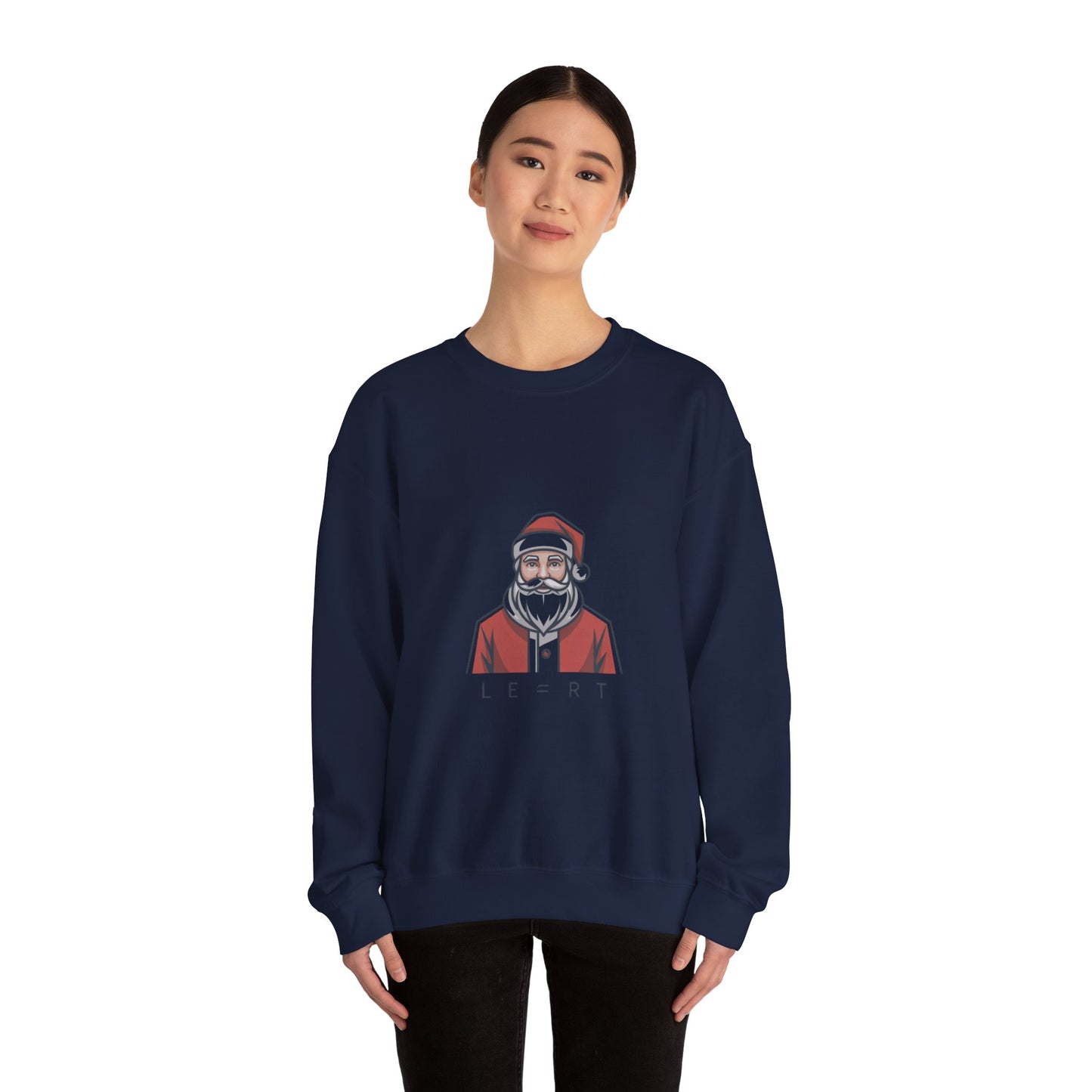 Minimal Santa Graphic Sweatshirt | Modern Santa, Geometric Christmas