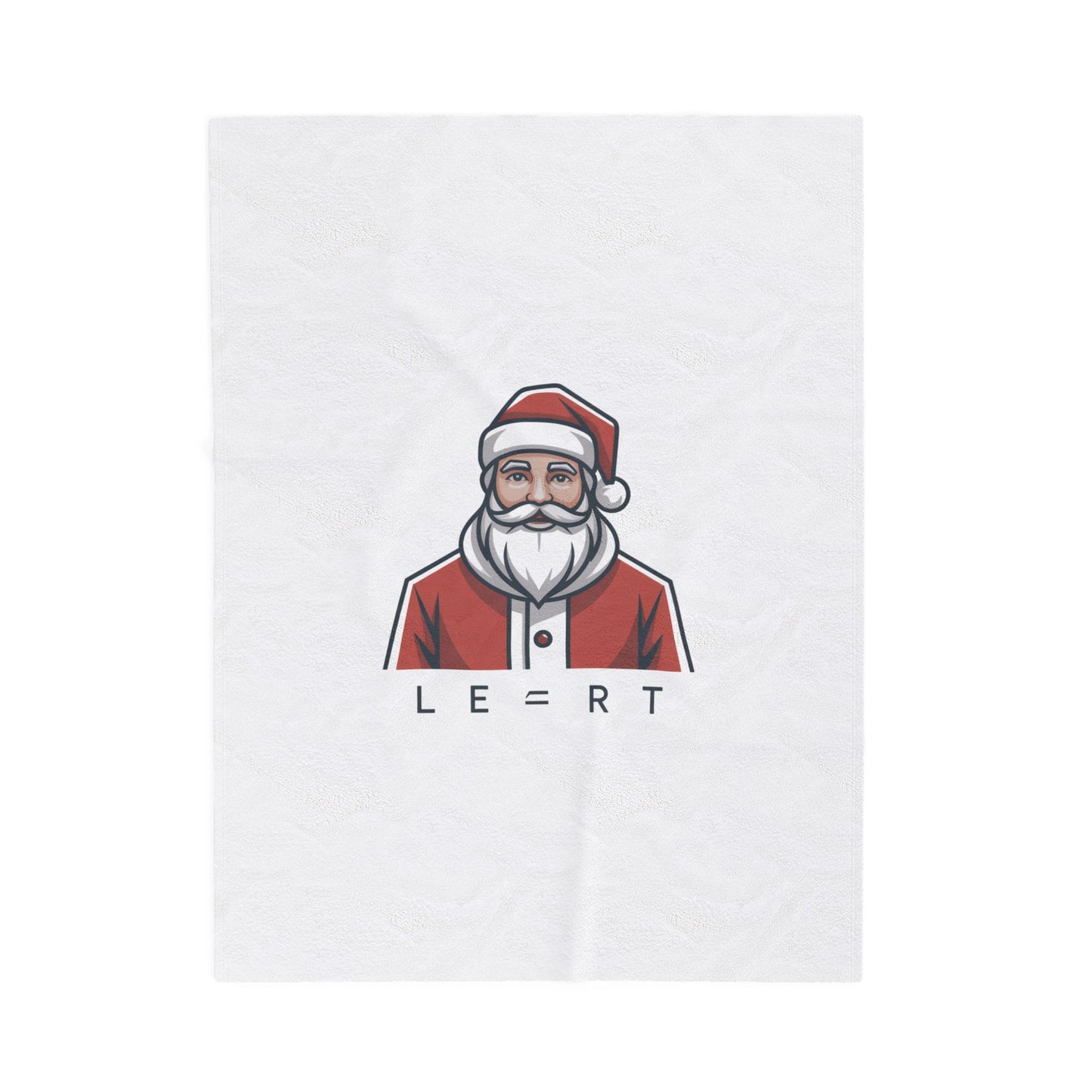 Minimal Santa Graphic Plush Blanket | Modern Santa, Geometric Christmas