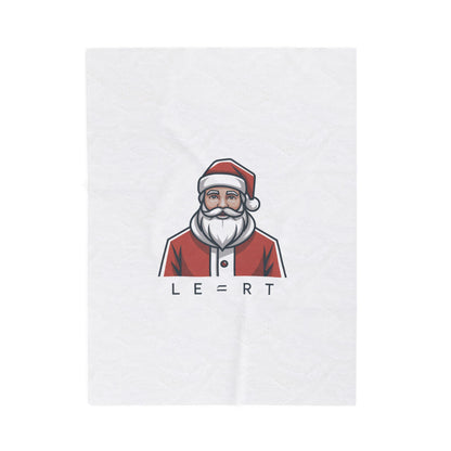 Minimal Santa Graphic Plush Blanket | Modern Santa, Geometric Christmas