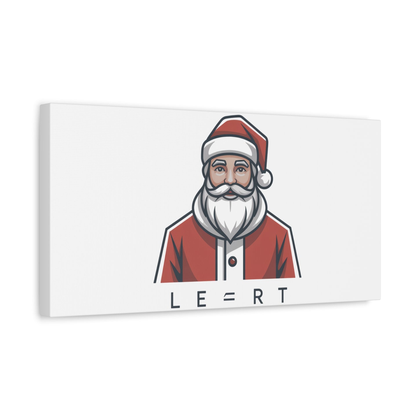 Minimal Santa Canvas, Modern Santa Graphic | Geometric Christmas Wall Art