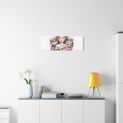 Lucky Girl 2026 Canvas Print | manifest luck, lucky charms