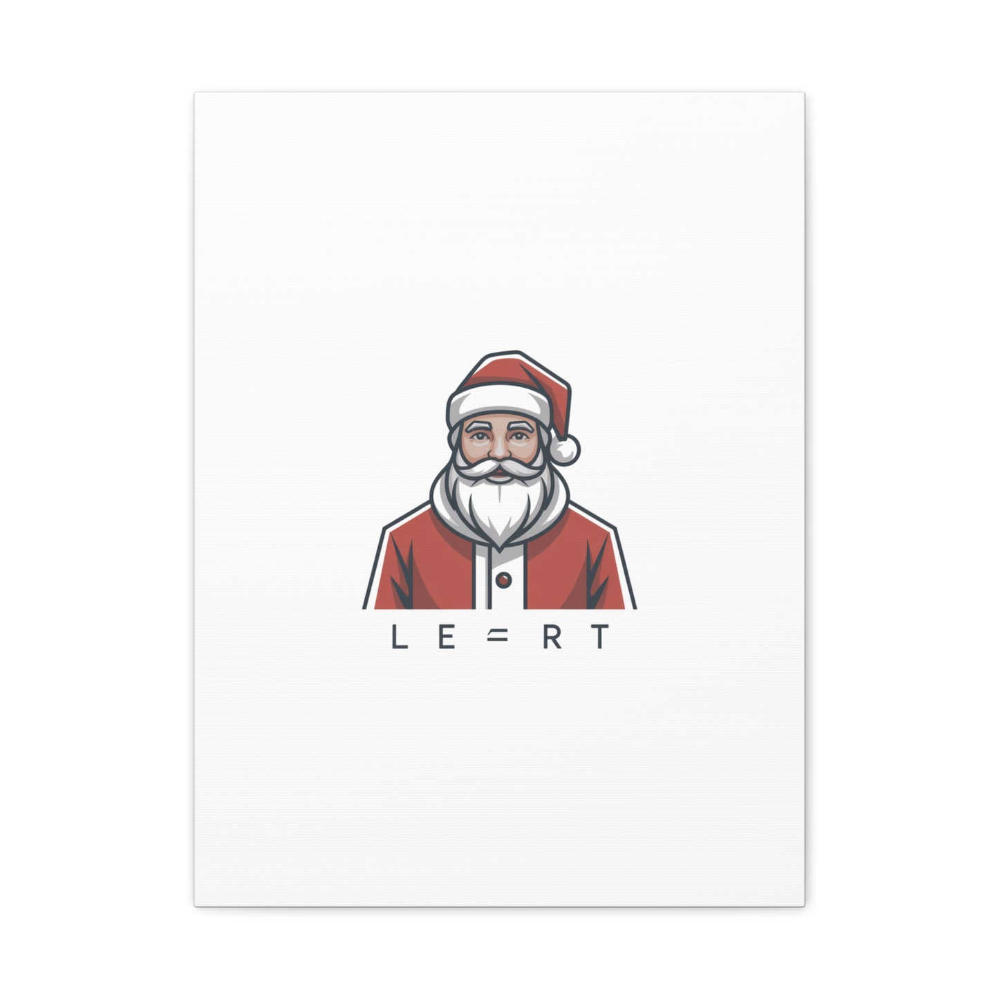 Minimal Santa Canvas, Modern Santa Graphic | Geometric Christmas Wall Art