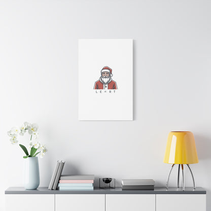 Minimal Santa Canvas, Modern Santa Graphic | Geometric Christmas Wall Art