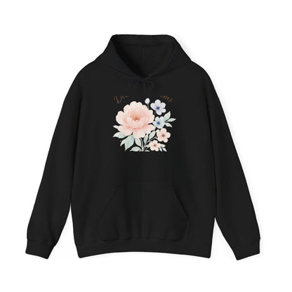 Floral 'You + Me' Hoodie — Soft Watercolor Flower Pullover