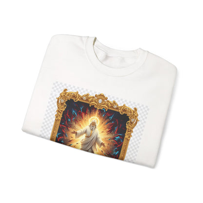 Christian Crewneck Sweatshirt — "A Present Help in Time of Trouble" Psalm 46 Design