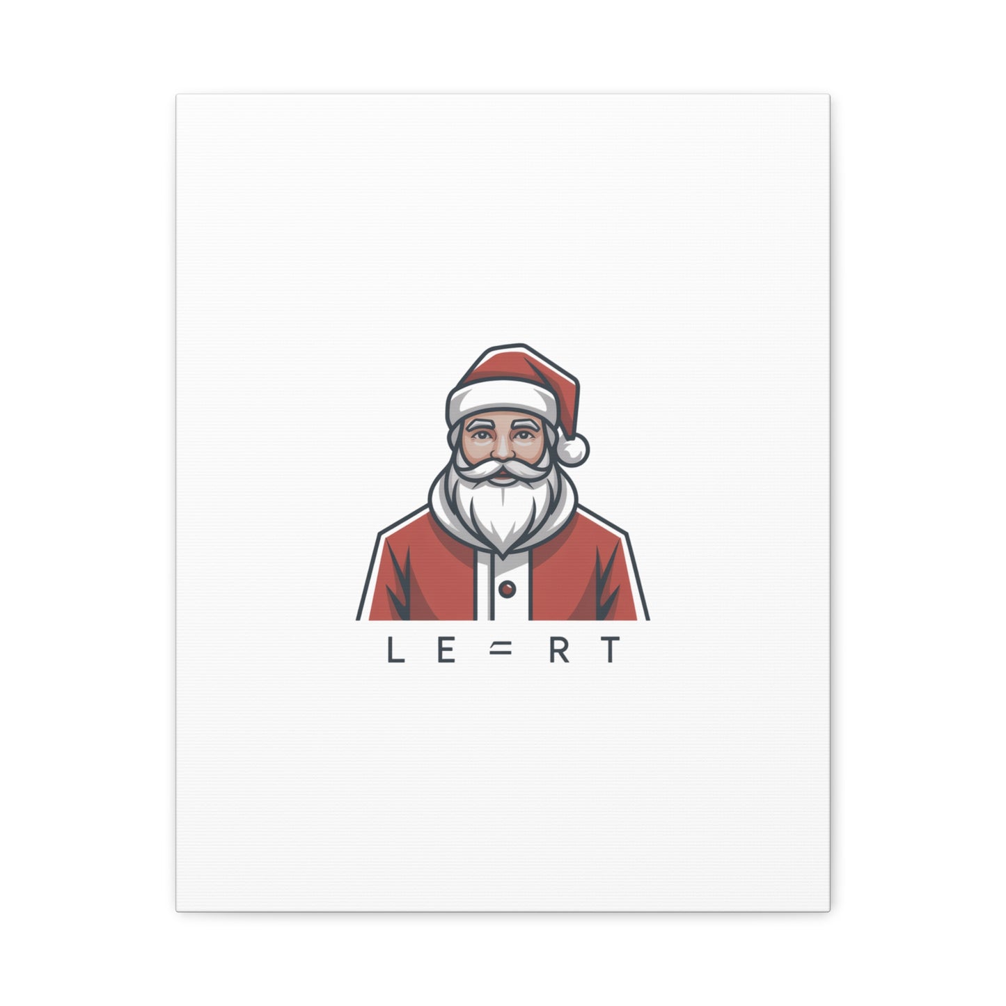 Minimal Santa Canvas, Modern Santa Graphic | Geometric Christmas Wall Art