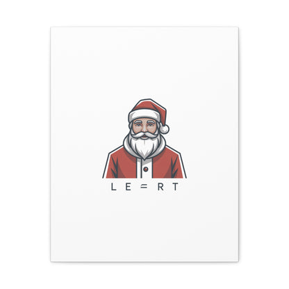 Minimal Santa Canvas, Modern Santa Graphic | Geometric Christmas Wall Art