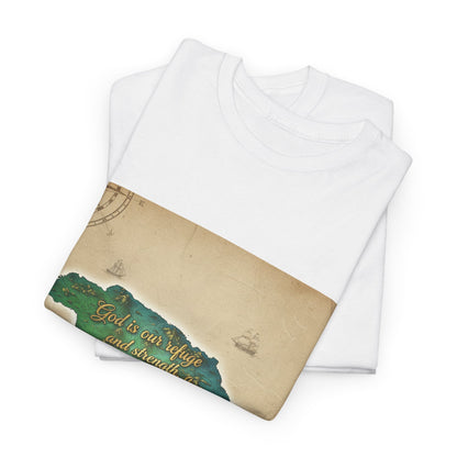 Jamaica Map Vintage Poster Tee — "One Love, One Heart" Graphic T-Shirt