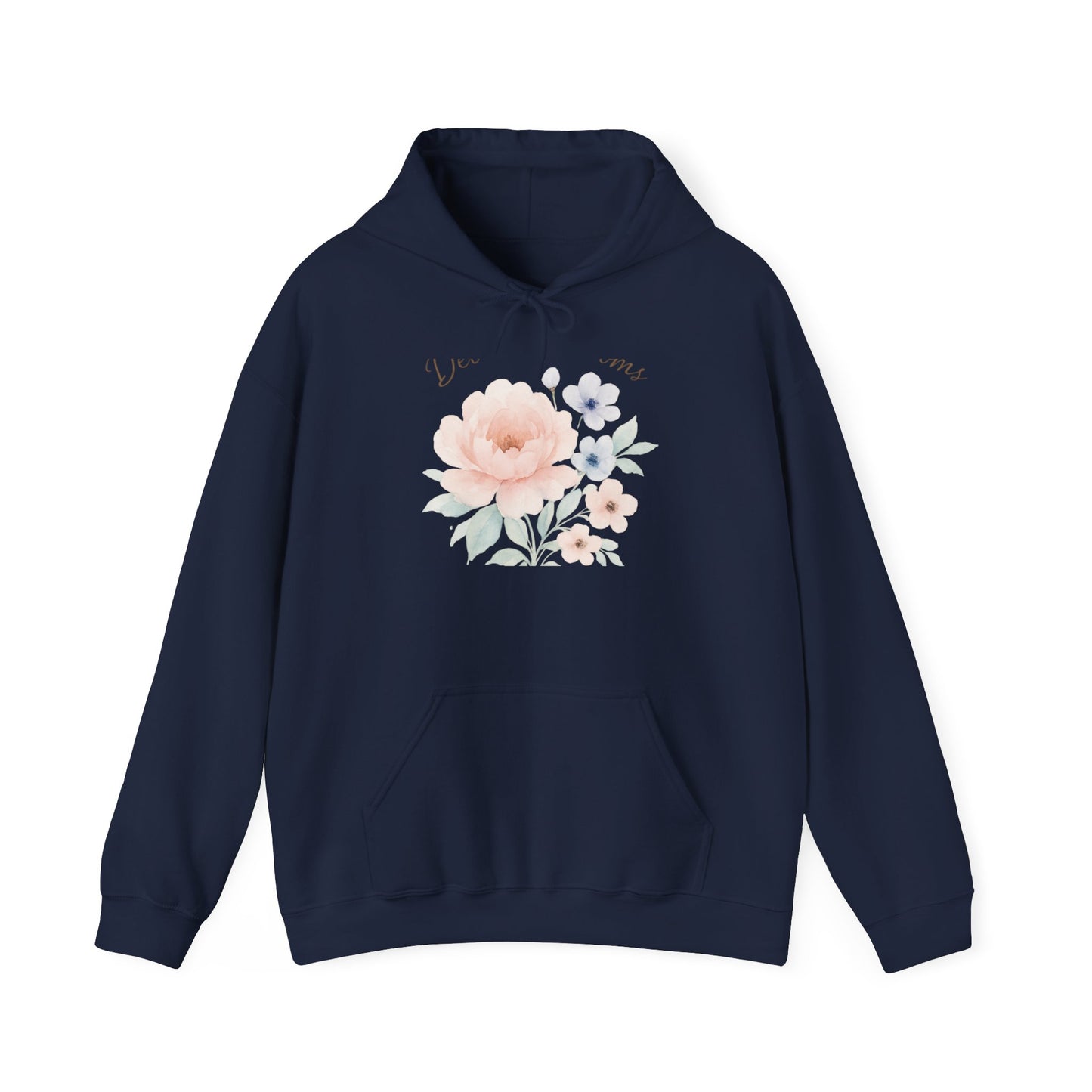 Floral 'You + Me' Hoodie — Soft Watercolor Flower Pullover