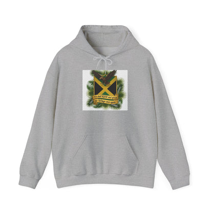 Jamaica Flag Pine Hoodie – Reggae Vibes "Out of Many, One People" Sweatshirt