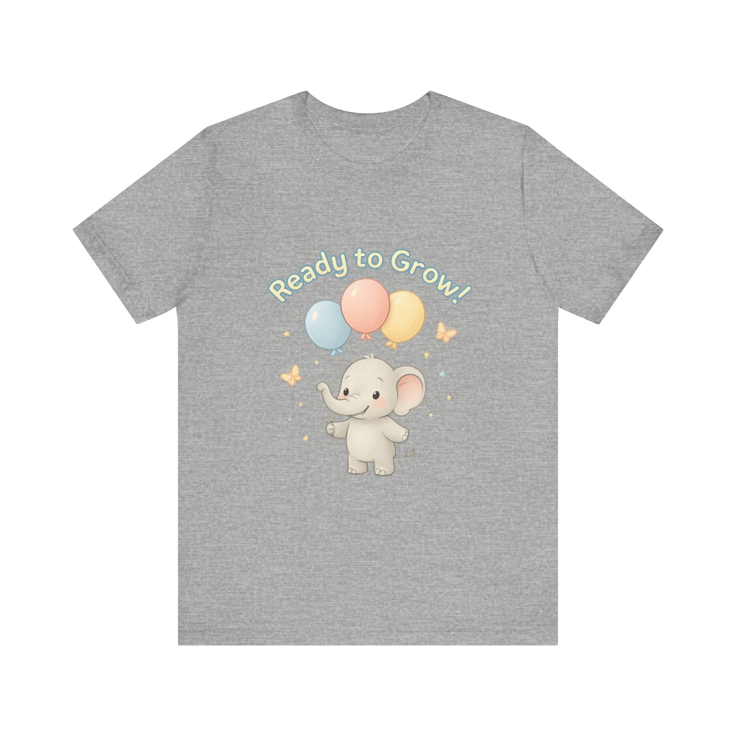 Ready to Grow Baby Tee — Cute Elephant with Balloons
