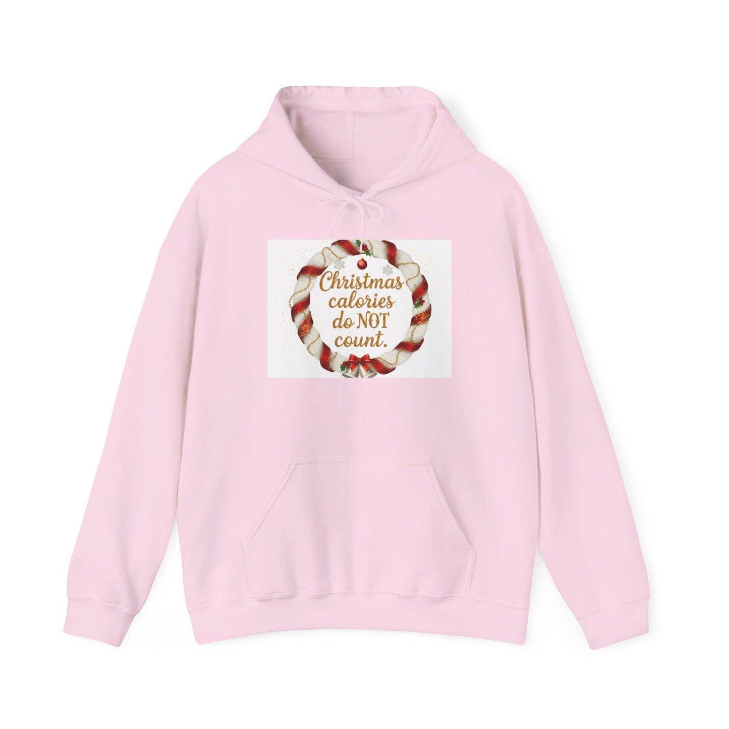 Christmas Calories Do Not Count Hoodie — Festive Candy Cane Holiday Sweatshirt
