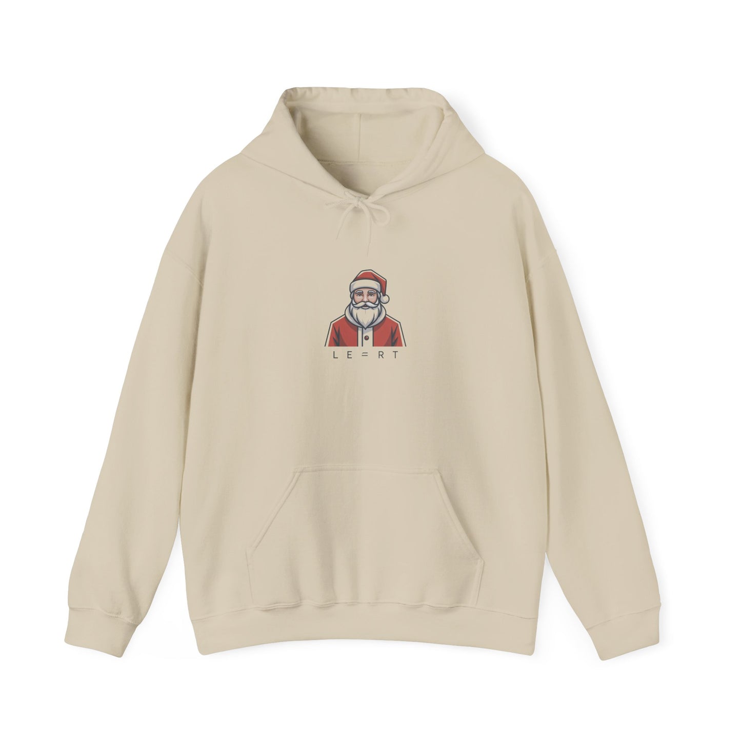 Minimal Santa Hoodie | Modern Santa Graphic, Geometric Christmas Sweatshirt