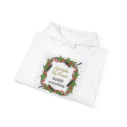 Christmas Wreath Hoodie - 'Merry Everything' Holiday Sweatshirt