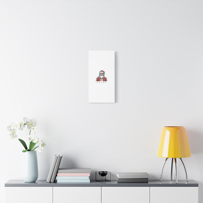 Minimal Santa Canvas, Modern Santa Graphic | Geometric Christmas Wall Art