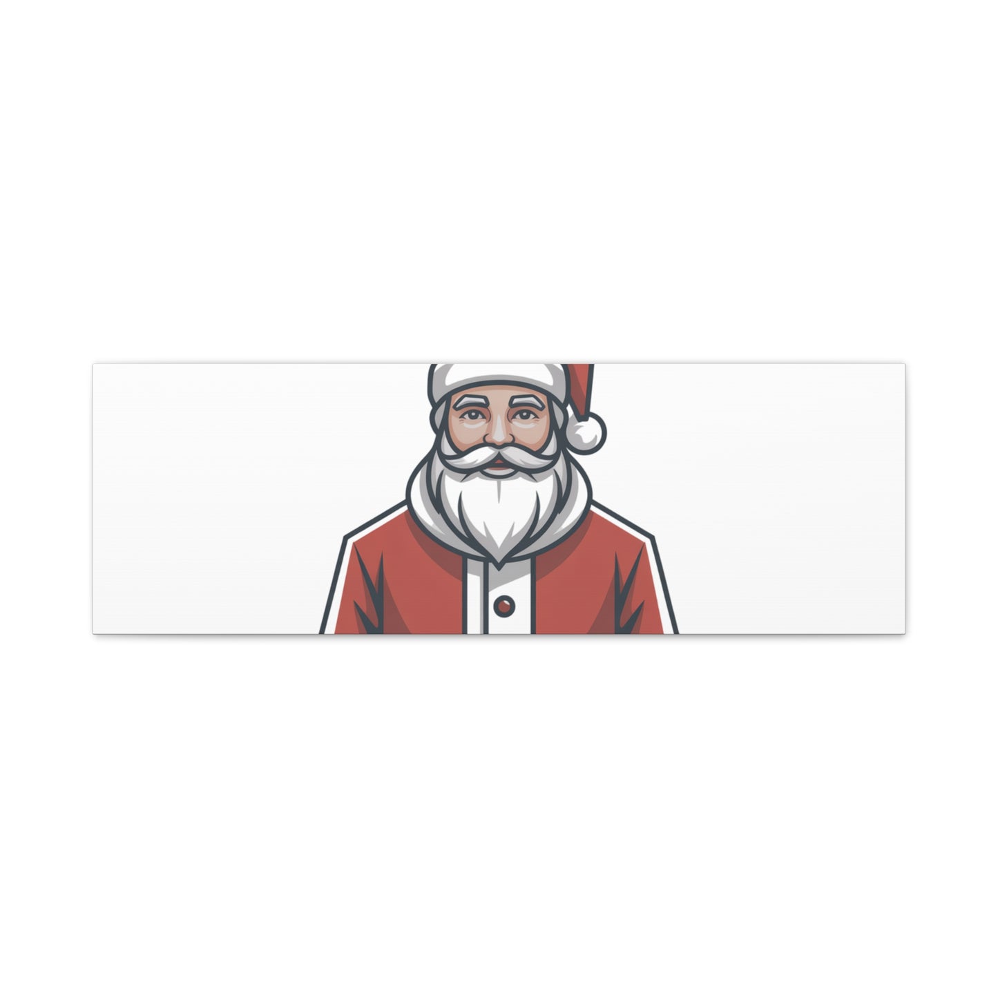 Minimal Santa Canvas, Modern Santa Graphic | Geometric Christmas Wall Art