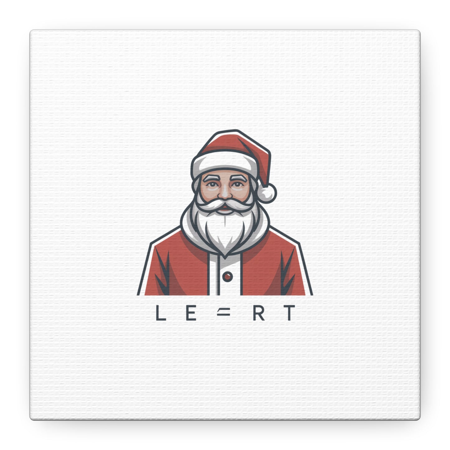 Minimal Santa Canvas, Modern Santa Graphic | Geometric Christmas Wall Art