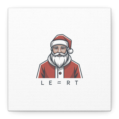Minimal Santa Canvas, Modern Santa Graphic | Geometric Christmas Wall Art
