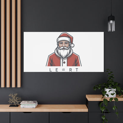 Minimal Santa Canvas, Modern Santa Graphic | Geometric Christmas Wall Art