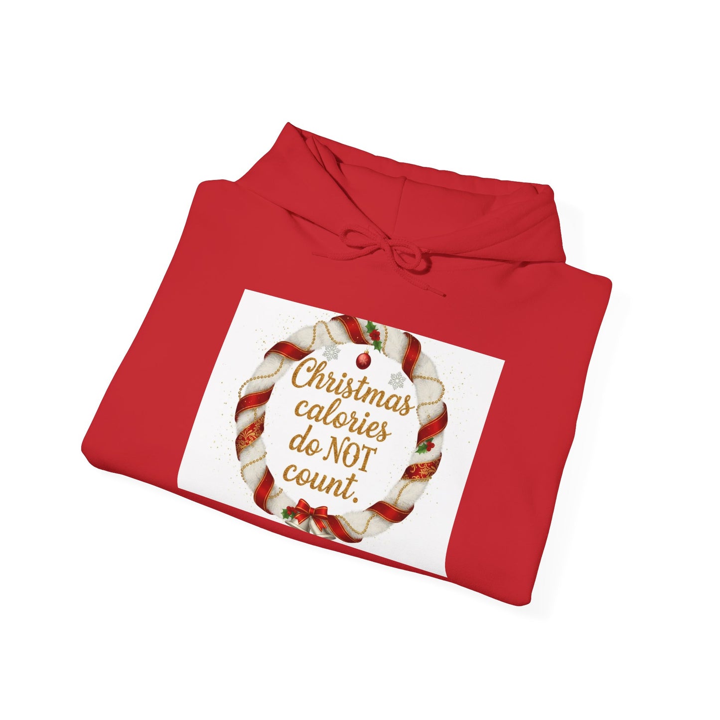 Christmas Calories Do Not Count Hoodie — Festive Candy Cane Holiday Sweatshirt