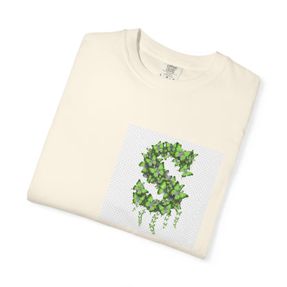 Green Ivy Monogram "S" T-Shirt — Botanical Initial Tee