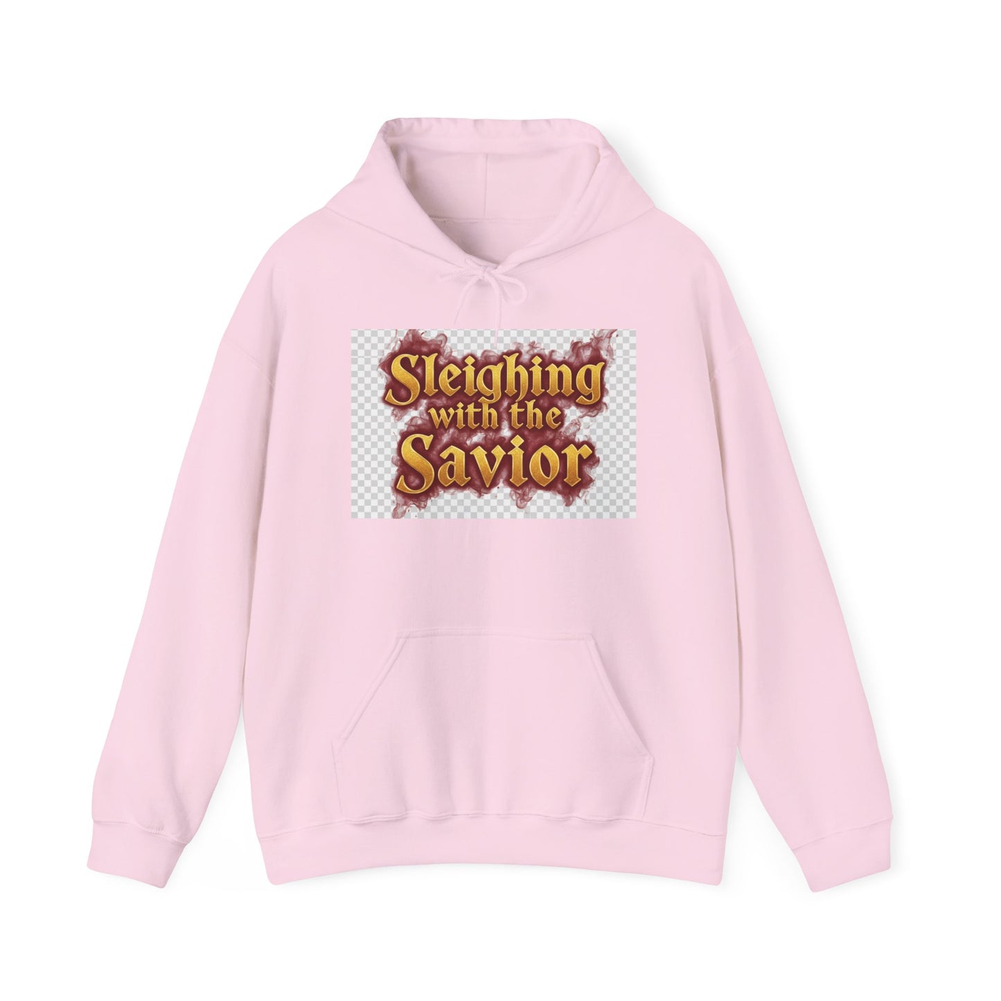 Christian Christmas Hoodie – “Sleighing with the Savior” Pullover for Faith & Holiday Celebrations
