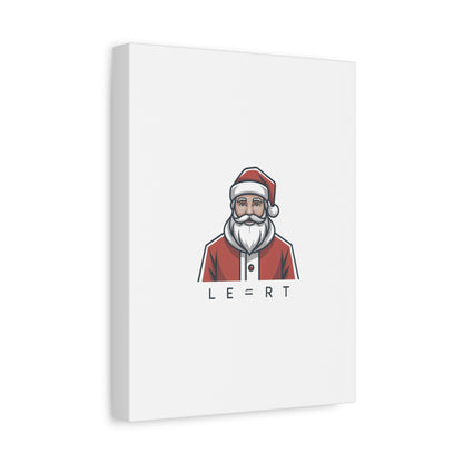 Minimal Santa Canvas, Modern Santa Graphic | Geometric Christmas Wall Art
