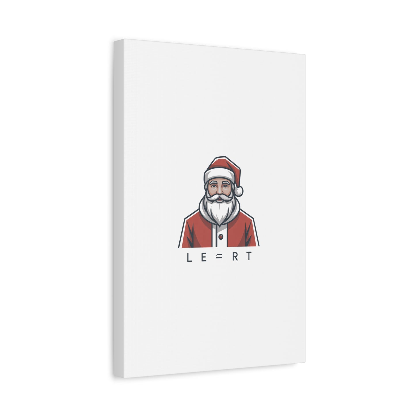 Minimal Santa Canvas, Modern Santa Graphic | Geometric Christmas Wall Art