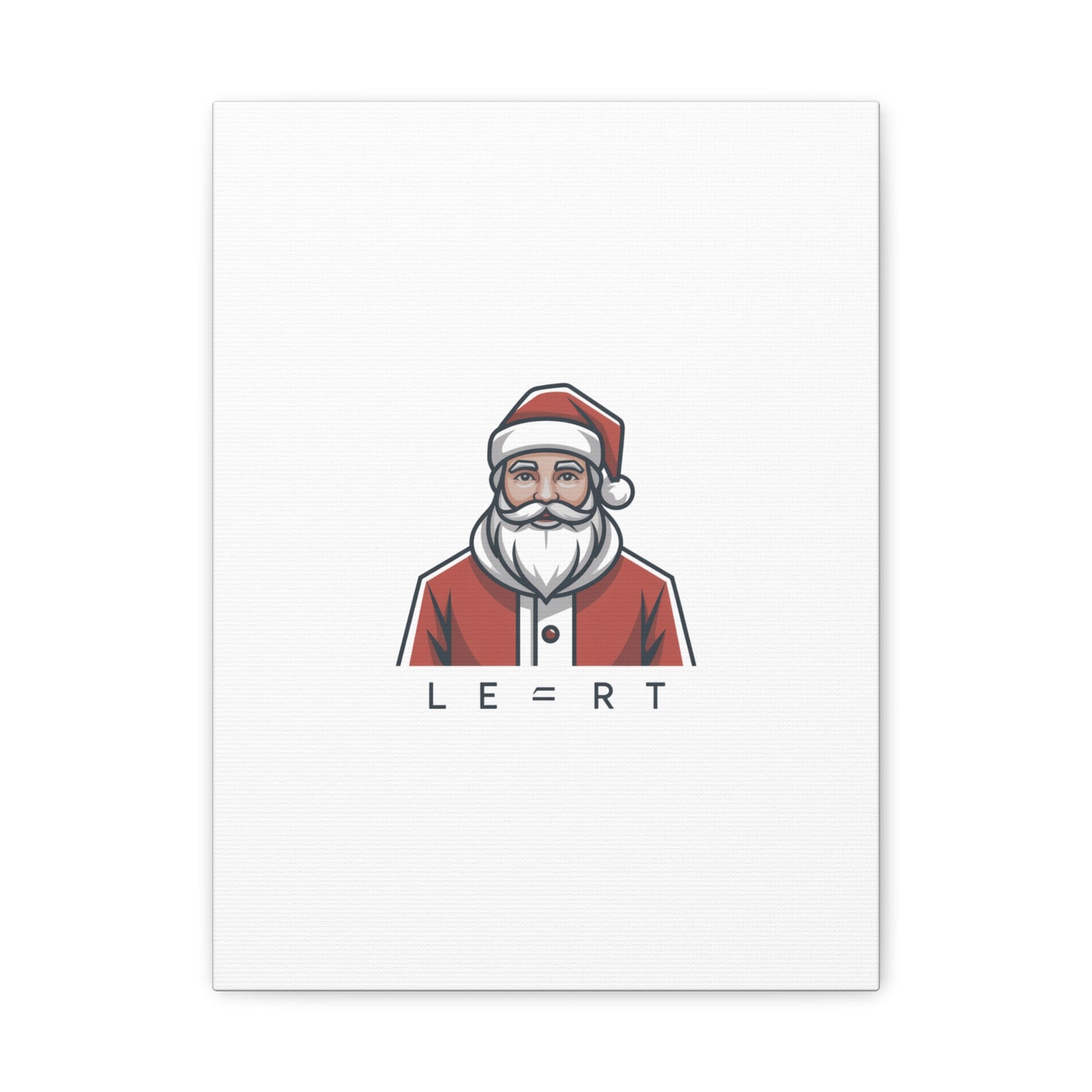 Minimal Santa Canvas, Modern Santa Graphic | Geometric Christmas Wall Art