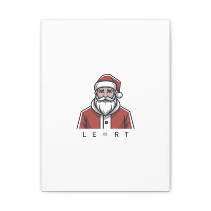 Minimal Santa Canvas, Modern Santa Graphic | Geometric Christmas Wall Art