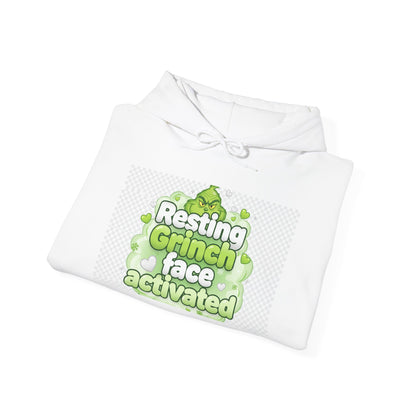Resting Grinch Face Activated Hoodie – Funny Holiday Sweatshirt