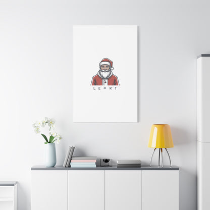 Minimal Santa Canvas, Modern Santa Graphic | Geometric Christmas Wall Art