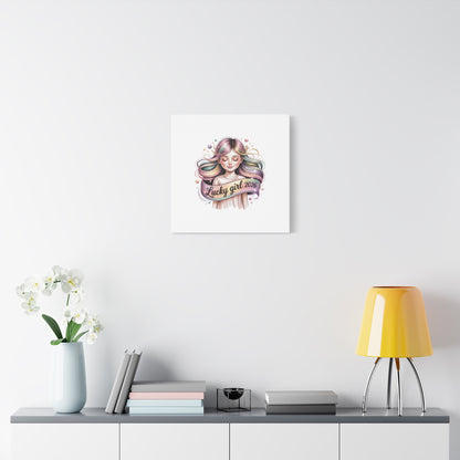 Lucky Girl 2026 Canvas Print | manifest luck, lucky charms