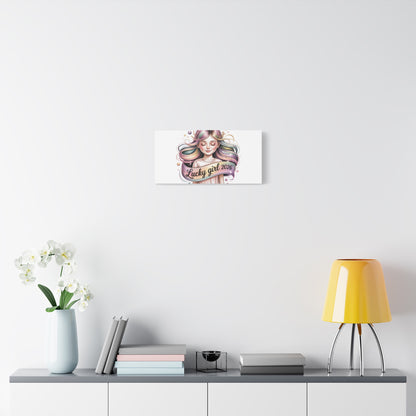 Lucky Girl 2026 Canvas Print | manifest luck, lucky charms
