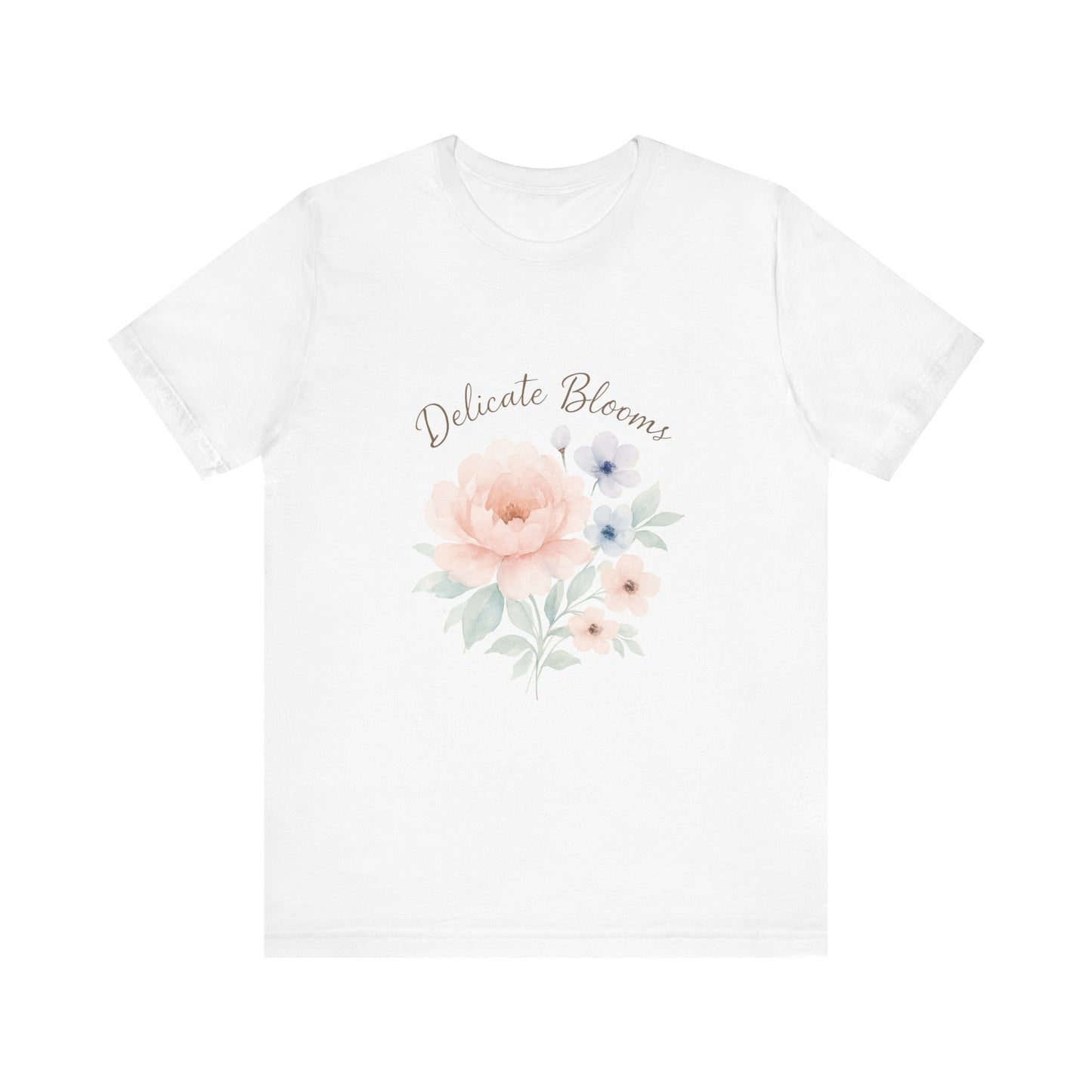 Delicate Blooms Floral Tee — Soft Pastel Flower Graphic T-Shirt