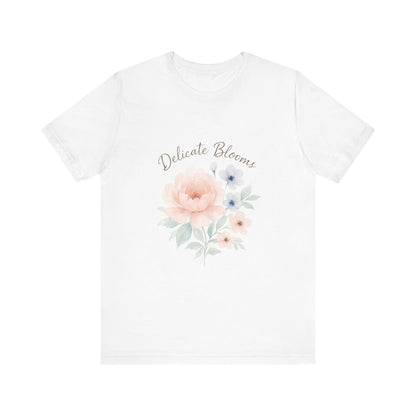 Delicate Blooms Floral Tee — Soft Pastel Flower Graphic T-Shirt