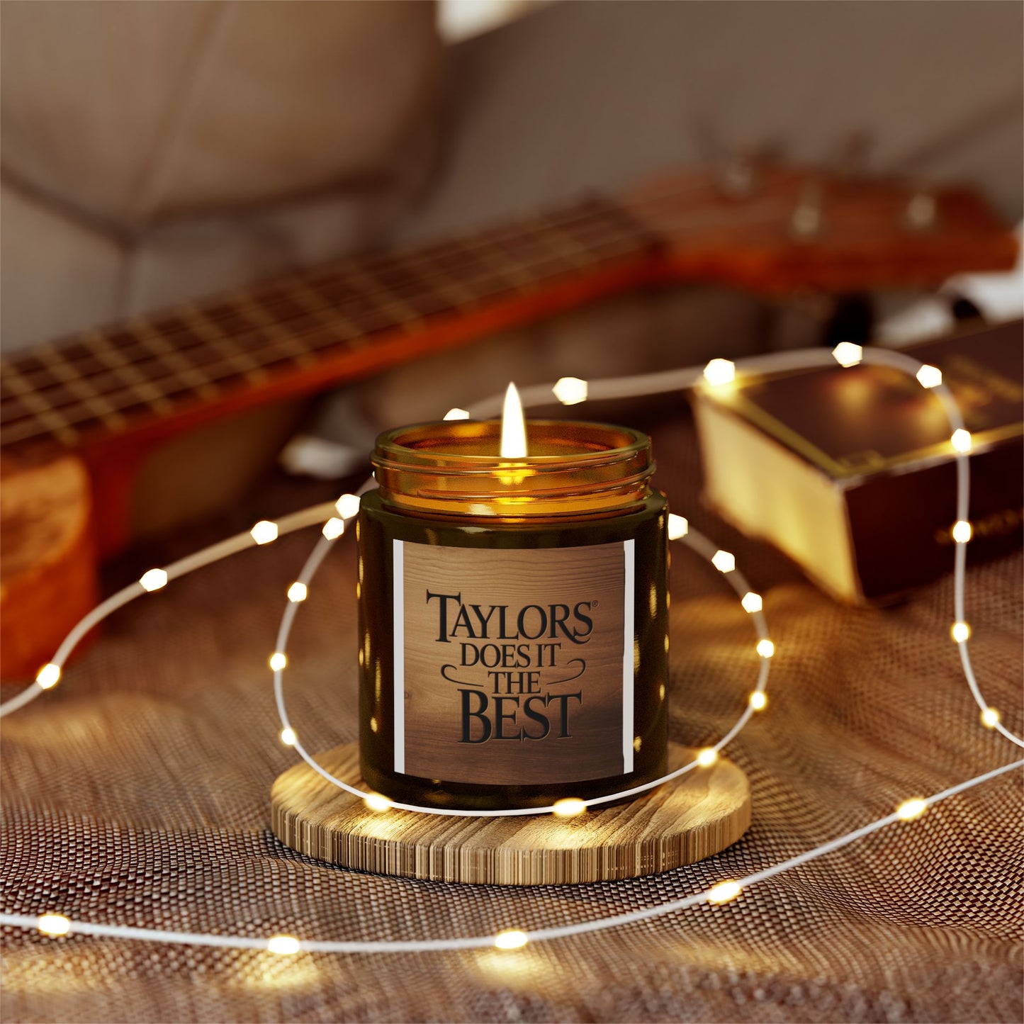 Coconut Apricot Scented Candle - 'TAYLORS DOES IT THE BEST' - 4oz & 9oz