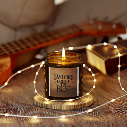 Coconut Apricot Scented Candle - 'TAYLORS DOES IT THE BEST' - 4oz & 9oz
