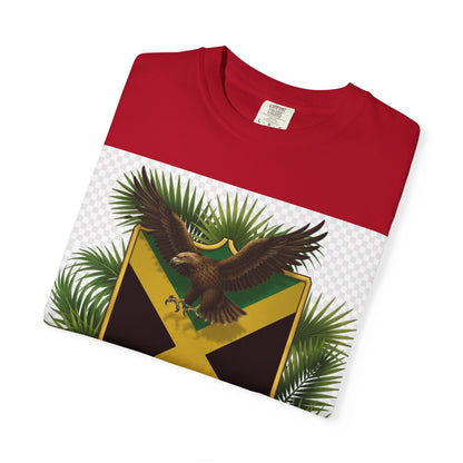 Jamaica Flag Eagle T-Shirt — "We shall RISE and spread our Wings once again" Patriotic Tee