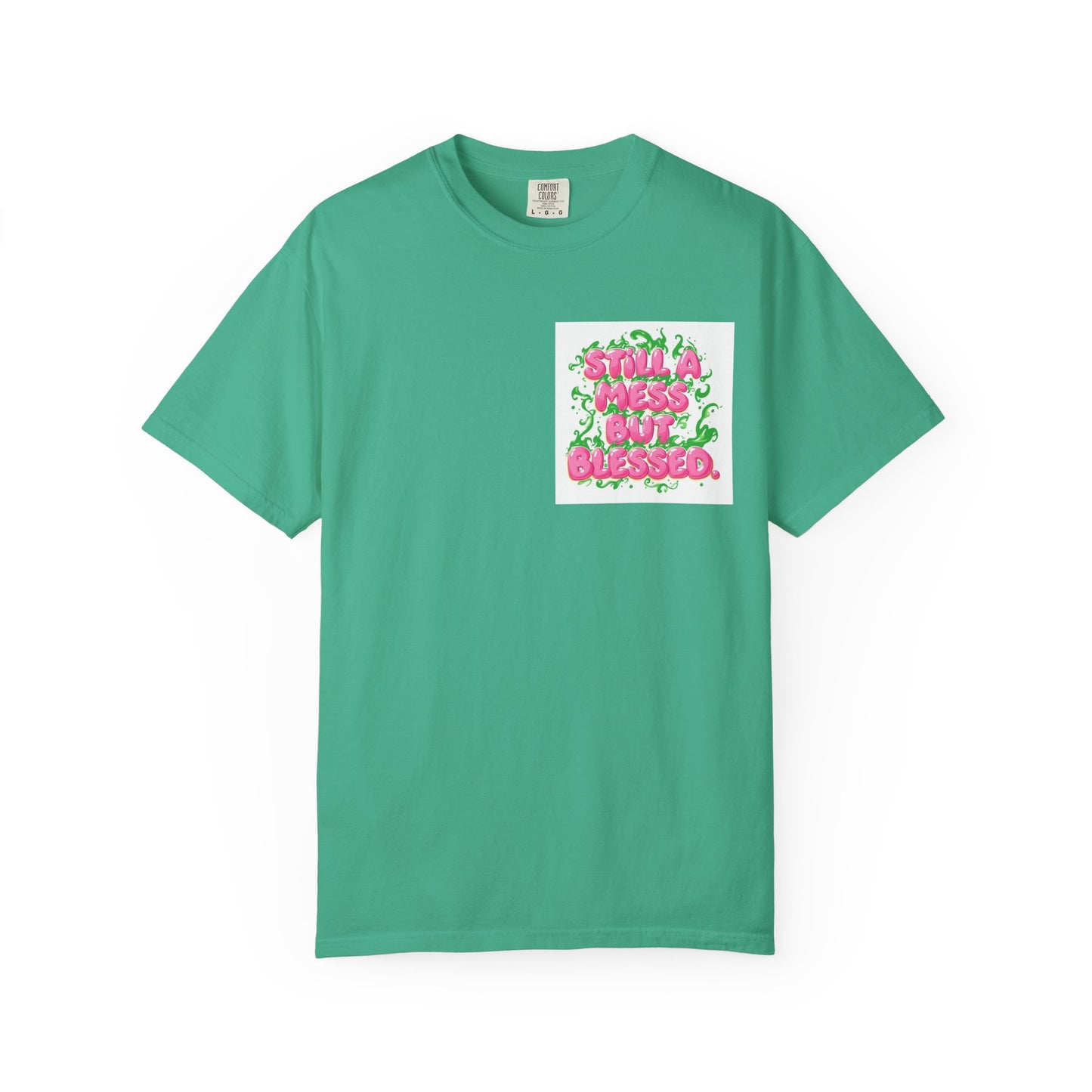 T-Shirt - 'Still A Mess But Blessed' Floral Graphic Tee
