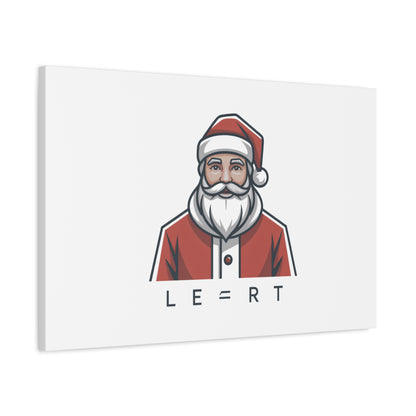 Minimal Santa Canvas, Modern Santa Graphic | Geometric Christmas Wall Art
