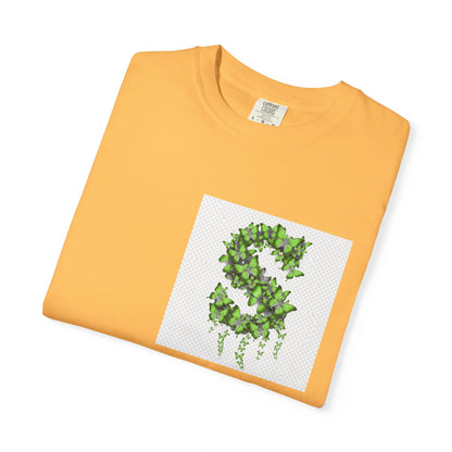 Green Ivy Monogram "S" T-Shirt — Botanical Initial Tee