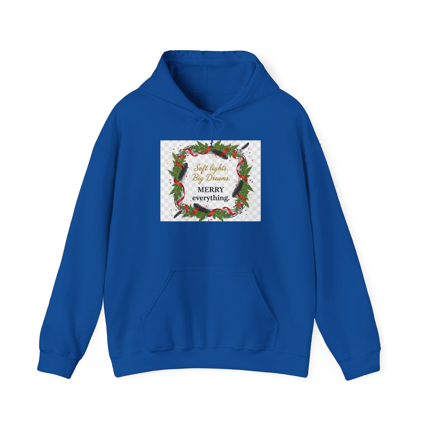 Christmas Wreath Hoodie - 'Merry Everything' Holiday Sweatshirt
