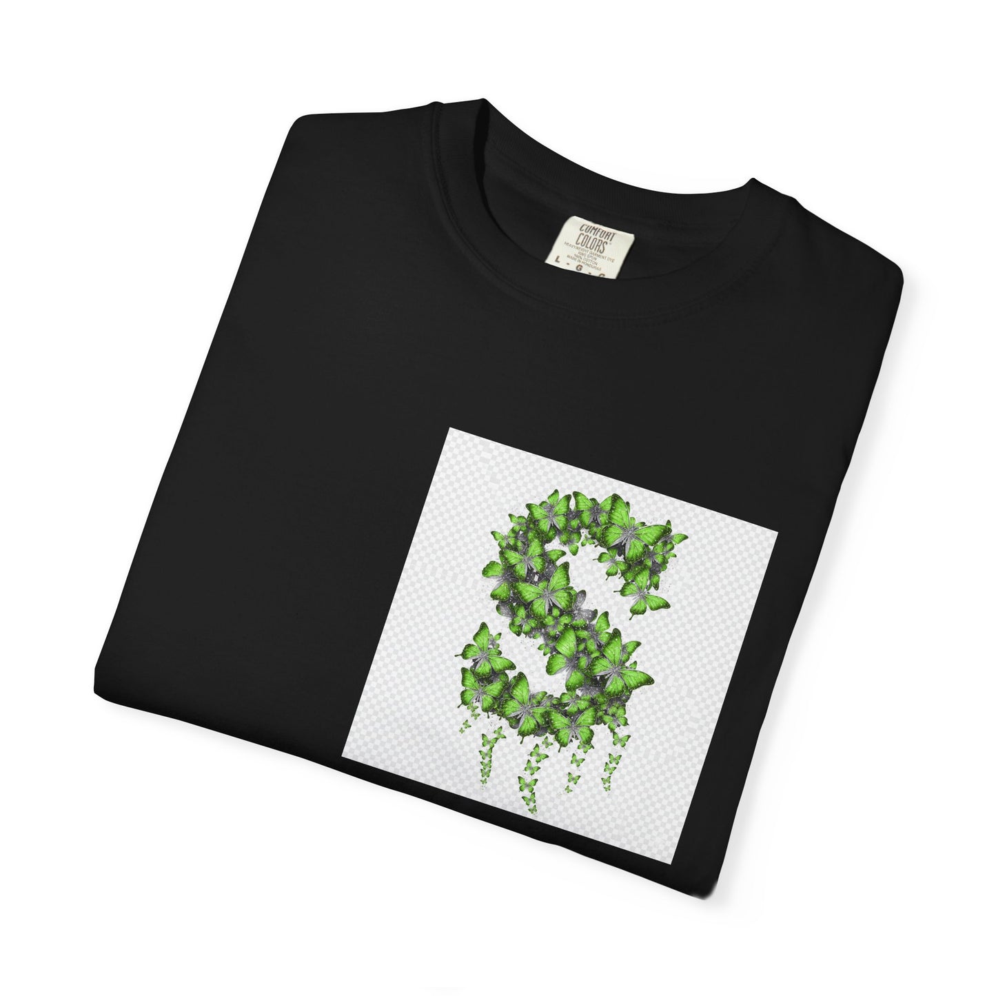 Green Ivy Monogram "S" T-Shirt — Botanical Initial Tee