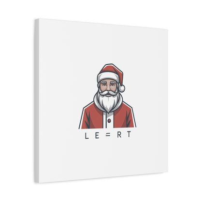 Minimal Santa Canvas, Modern Santa Graphic | Geometric Christmas Wall Art
