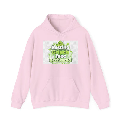 Resting Grinch Face Activated Hoodie – Funny Holiday Sweatshirt