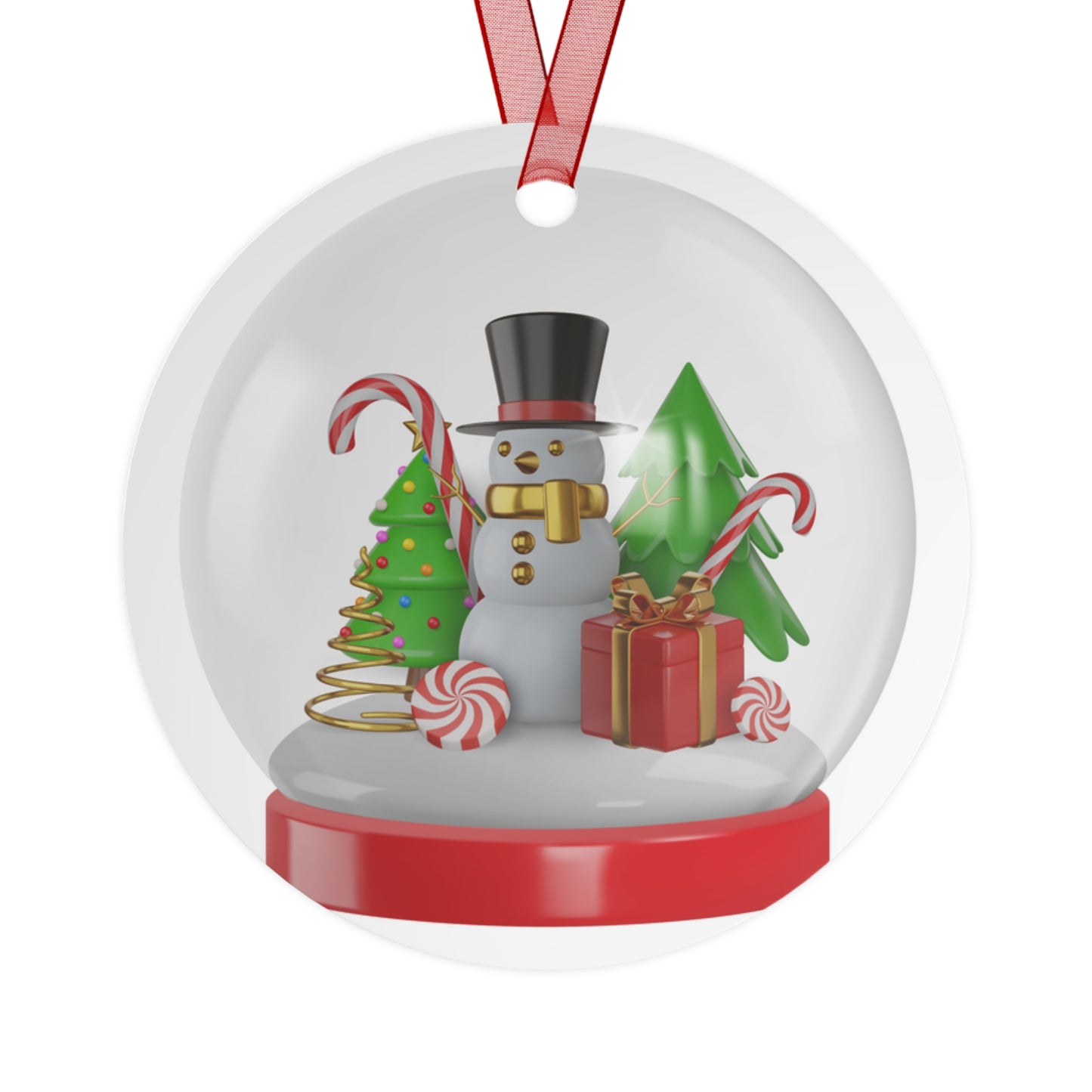 2025 Merry Christmas Bell Ornament — Snowman & Holiday Scene Metal Ornament