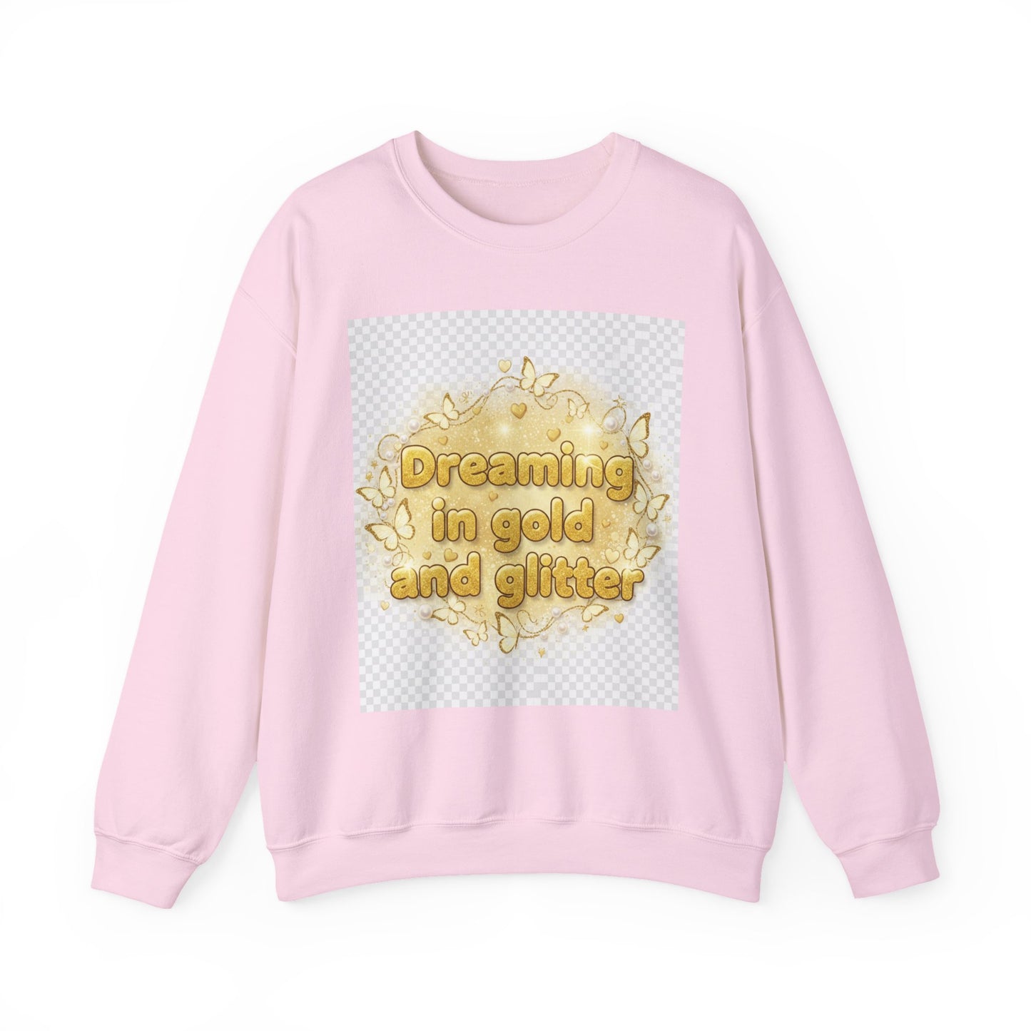 Dreaming in Gold and Glitter Crewneck Sweatshirt