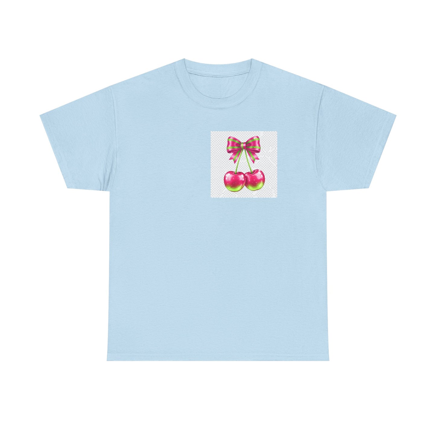 Cherry Bow T-Shirt — Cute Retro Fruit Graphic Tee