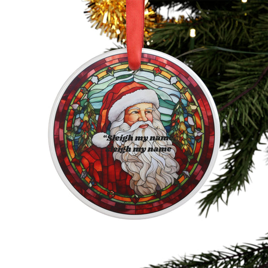 Santa sleigh Christmas Ornament